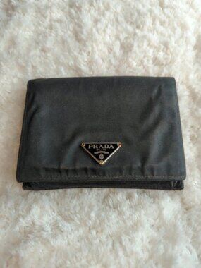 Prada authentic mens or womens nylon and leather wallet